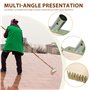 Tête Brosse Désherbage, 4 Pièces Brosse à Joints, Brosse à Joints aqvec Poils Métalliques, avec Tête Brosse Désherbage Manche en
