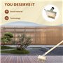 Tête Brosse Désherbage, 4 Pièces Brosse à Joints, Brosse à Joints aqvec Poils Métalliques, avec Tête Brosse Désherbage Manche en