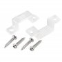 sourcing map 14mm x 7mm Support de montage de fixation de bande lumineuse à LED en plastique Transparent 50Pcs