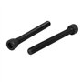sourcing map 5pcs M6 x 55 mm Vis à Tête Cylindrique Hexagonale Six Pans Creux Boulon en Acier Allié 12,9 grade Noir entièrement 