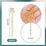 PH PandaHall 200pcs 20mm Clous Tête Ronde Broches de Tête en Laiton, 0.7 mm Broche à œil Ouvert pour la Fabrication Artisanale d