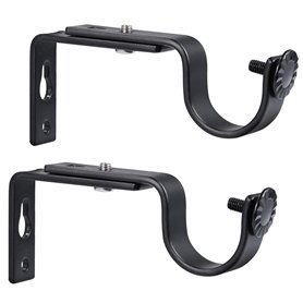VORCOOL 2pcs Réglable Tringle à Rideau Support de Poteau Draperie Tringle Supports pour Tige 1 Pouce 15-22mm