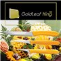 Goldleafking Lot de 3 couteaux de sculpture de fruits et légumes Super Sharp X-3 Series 2, 6,3 cm, manche orange de 11,4 cm | Ou