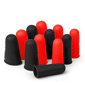 Hydream 12Pcs Protecteurs de Doigts en Silicone Anti-adhésif Protège Doigt Caps Couvertures pour Pistolet à Colle Chaude