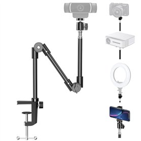 KDD Support de Caméra Webcam avec Porte Téléphone