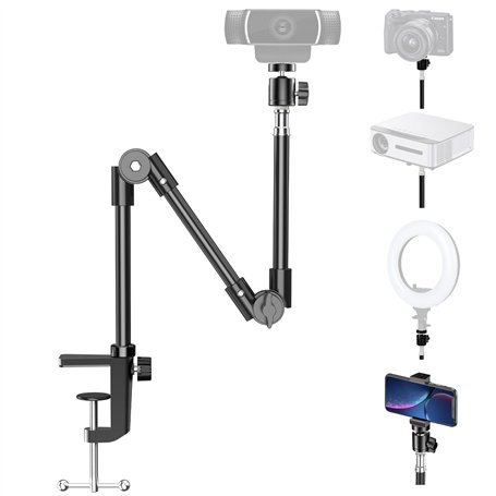 KDD Support de Caméra Webcam avec Porte Téléphone