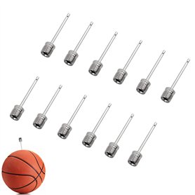 IKadiya 12 Pièces Aiguilles de Gonflage pour Pompe à Ballon en Acier Inoxydable pour Ballons de Basketball