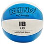 Champion Sports Médecine Ball en Cuir (Bleu Sarcelle/Blanc