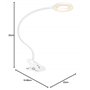 Lampe de Bureau, JKSWT Clip on Light Liseuse Ring Light LED avec 3 Modes de Couleur, 9 Variateur de Luminosité, 60 LED, 360 ° Co