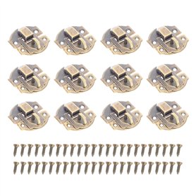 10pièces Fermetures vintage Loquet Serrure Fermoir Verrous vintage gaufrage Moraillon de 27 x 29mm pour des des boîtes à bijoux