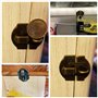 10pièces Fermetures vintage Loquet Serrure Fermoir Verrous vintage gaufrage Moraillon de 27 x 29mm pour des des boîtes à bijoux 