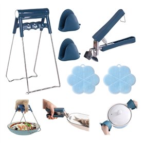 Lot de 6 pinces de cuisine anti-brûlure - Pince à assiette