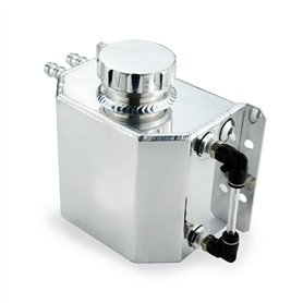 Heinmo Réservoir d'expansion universel en alliage d'aluminium pour liquide de refroidissement de radiateur avec bouchon de vidan