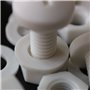 20 x White Pan Head Screws Polypropylene (PP) Plastic Nuts and Bolts, Washers, M8 x 20mm