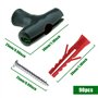 EMSea 30pcs Clip de Clôture Murale Fixation, Kit avec Vis d'ancrage pour Cadre de Fil du Poulet