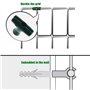 EMSea 30pcs Clip de Clôture Murale Fixation, Kit avec Vis d'ancrage pour Cadre de Fil du Poulet