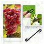 EMSea 100pcs Plante Clips, Attachés Pinces, Crochets Plastique pour Fruits Raisin Vigne Fixation Outils de Jardinage
