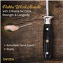 SWYSH Aiguiseur de couteaux en acier professionnel 20,3 cm – Tige d'affûtage de couteaux pour aiguiser les couteaux de cuisine –