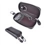 iSuperb® Étui à clés en Cuir Porte-Cartes Porte-Monnaie Porte-Monnaie Sac à Poche Sécurité avec Crochet Clip 11x6x2.5cm (café)