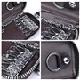 iSuperb® Étui à clés en Cuir Porte-Cartes Porte-Monnaie Porte-Monnaie Sac à Poche Sécurité avec Crochet Clip 11x6x2.5cm (café)