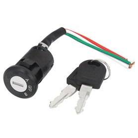 sourcingmap électrique Moto Scooters 3 fils De/Hors/de Contacteur D'allumage Cadenas w. 2 Clés