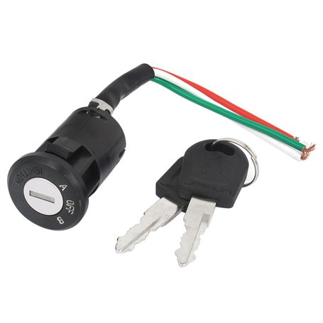 sourcingmap électrique Moto Scooters 3 fils De/Hors/de Contacteur D'allumage Cadenas w. 2 Clés