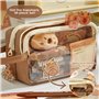 HOVCEH Ensemble Papeterie Capybara, 30 Pièces Trousse Capybara avec Fourniture, Trousse à Crayon Grande Capacité Capybara avec C