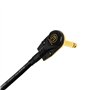 4 unités – Mogami 2319–27 cm (27,9 cm) – Instrument effets câble patch avec Plaqué or, profil bas, Pancake à angle droit type TS