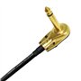 4 unités – Mogami 2319–27 cm (27,9 cm) – Instrument effets câble patch avec Plaqué or, profil bas, Pancake à angle droit type TS