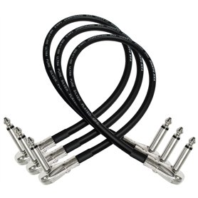 3 unités – Van Damme Pro Grade Classic XKE – 50 cm – Premium Flexible Shielded Guitare basse Pédale d'effets Instrument
