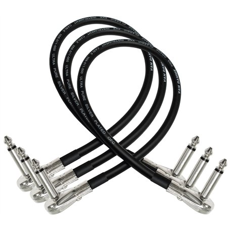 3 unités – Van Damme Pro Grade Classic XKE – 50 cm – Premium Flexible Shielded Guitare basse Pédale d'effets Instrument