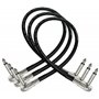 3 unités – Van Damme Pro Grade Classic XKE – 50 cm – Premium Flexible Shielded Guitare basse Pédale d'effets Instrument