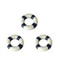 Amosfun 10pcs Mini Bouée de Sauvetage en Bois Décorative Nautique Décorations Plage Miniature Micro Paysage (Bleu)