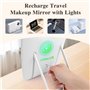 RISVOWO Miroir de Maquillage avec lumières, Miroir cosmétique de Maquillage éclairé Portable, éclairage 3 Couleurs, Miroir cosmé