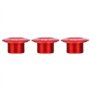 3pcs 18mm Alliage D'Aluminium Boulons de Manivelle de VéLo Capuchon à Visser pour PéDalier(Rouge)