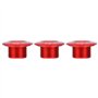 3pcs 18mm Alliage D'Aluminium Boulons de Manivelle de VéLo Capuchon à Visser pour PéDalier(Rouge)