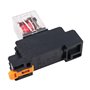 WANGCL Lot de 2 mini relais électromagnétiques AC 12 V 8 broches DPDT relais 2NO + 2NC avec base de prise et indicateur LED