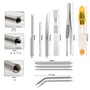 WANGCL Lot de 14 aiguilles de paracorde FID avec pointes Marlin et écrou d'extension en acier inoxydable pour laçage et noueur (
