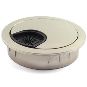 HJ Garden Œillets de bureau en métal 50 mm pour gérer et cacher les trous de câble de câblage pour bureau ou PC
