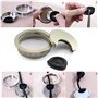 HJ Garden Œillets de bureau en métal 50 mm pour gérer et cacher les trous de câble de câblage pour bureau ou PC, champagne