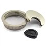 HJ Garden Œillets de bureau en métal 50 mm pour gérer et cacher les trous de câble de câblage pour bureau ou PC, champagne
