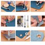 FOGAWA 100pcs Oeillets pour Baches Kit de Grommets Eyelets en Métal 4 Couleurs Trousse à Oeillets 10mm avec 3pcs Grommet Outils 