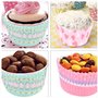 HO2NLE 600Pcs Caissettes Cupcakes Mini Caissettes Muffins Papier pour Soirée de Mariage Cuisine Baking Dessert Bricolage Anniver