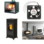 GOLDMAN SERVICE | Ventilateur Axial pour Cassette de Cheminée, Insérable, Haute Température, Pales Métalliques, Silencieux | Mes