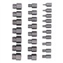 25PCS Kit d'extracteur de vis endommagé Extracteur de goujon hexagonal en acier au chrome-molybdène pour le retrait