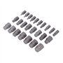 25PCS Kit d'extracteur de vis endommagé Extracteur de goujon hexagonal en acier au chrome-molybdène pour le retrait