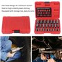 25PCS Kit d'extracteur de vis endommagé Extracteur de goujon hexagonal en acier au chrome-molybdène pour le retrait