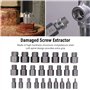 25PCS Kit d'extracteur de vis endommagé Extracteur de goujon hexagonal en acier au chrome-molybdène pour le retrait