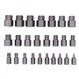 25PCS Kit d'extracteur de vis endommagé Extracteur de goujon hexagonal en acier au chrome-molybdène pour le retrait