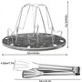 Petit Grille-Pain Pliable - Acier Inoxydable - Pliable - Livré avec des Pinces à Gril en Acier I